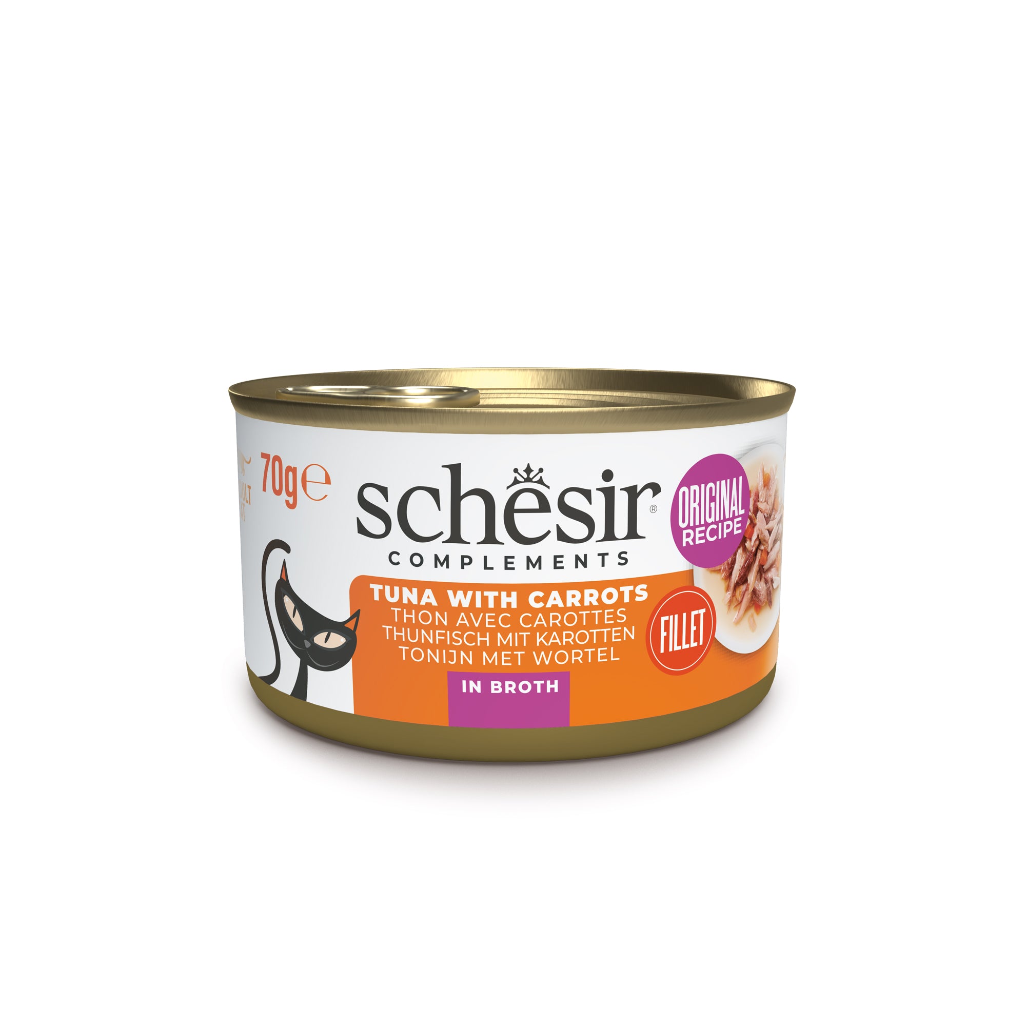 Thunfisch mit Karotten in Brühe