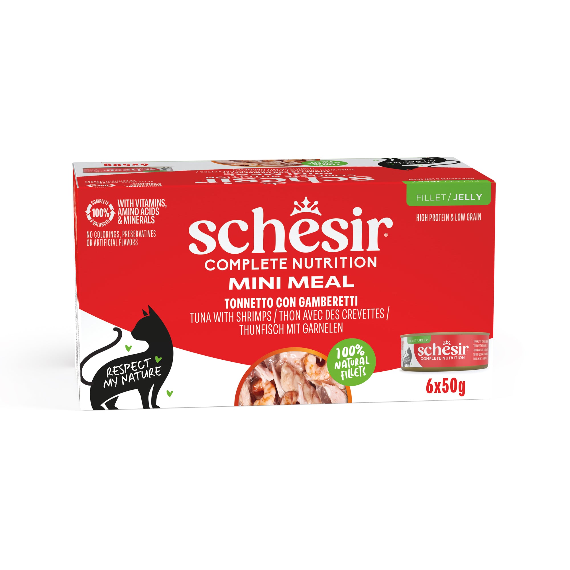 Thunfisch mit Garnelen in Gelee 6x50 g 