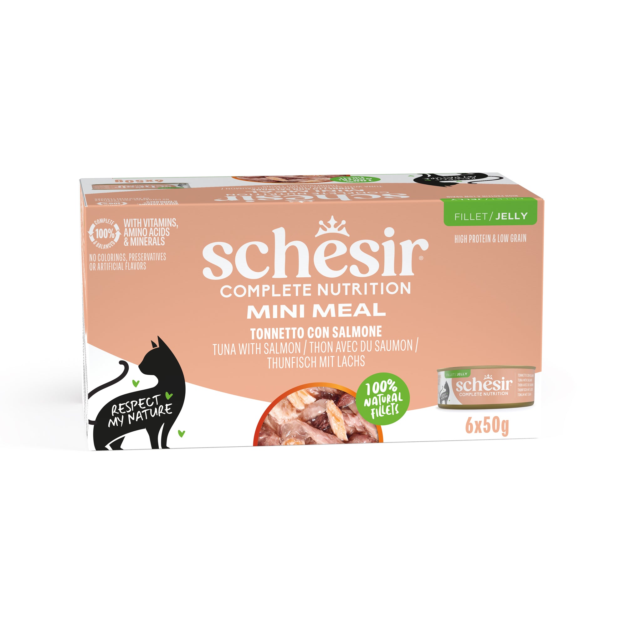 Thunfisch mit Lachs in Gelee 6x50 g 