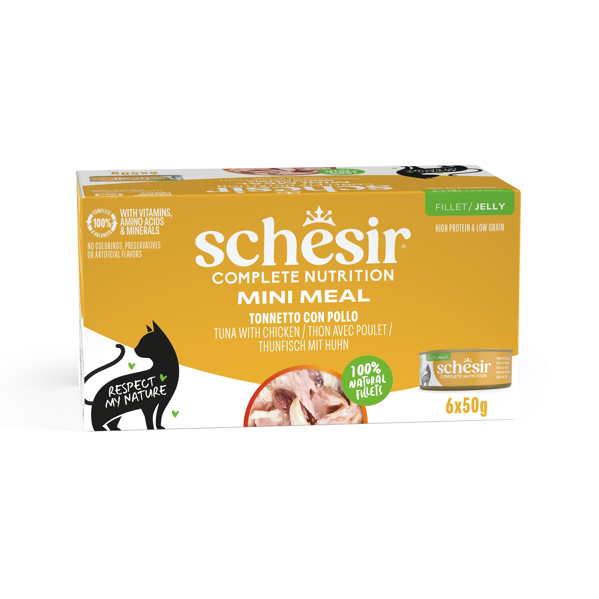 Thunfisch und Huhn in Gelee 6x50 g 