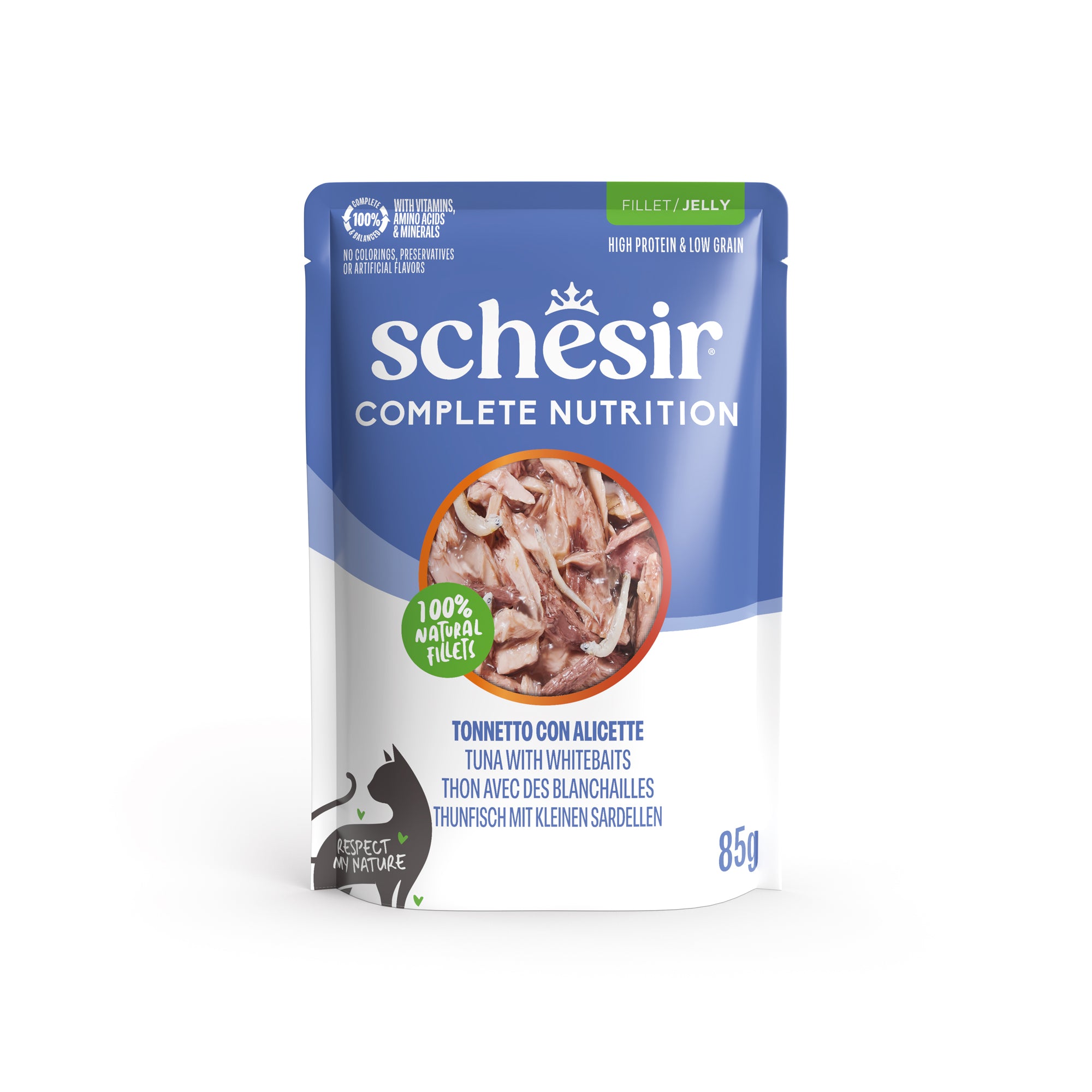 Thunfisch mit kleinen Sardellen in Gelee 