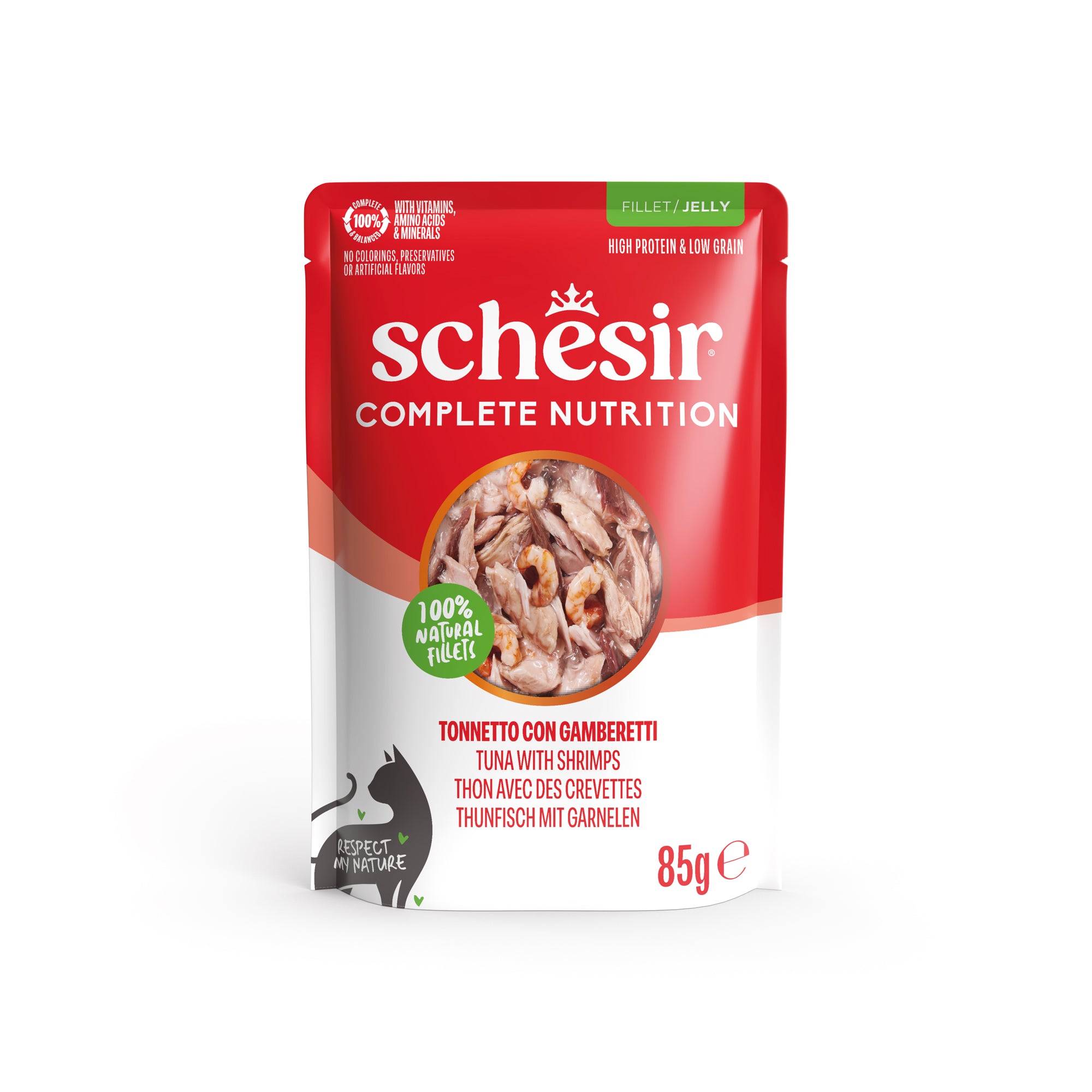 Thunfisch mit Garnelen in Gelee 