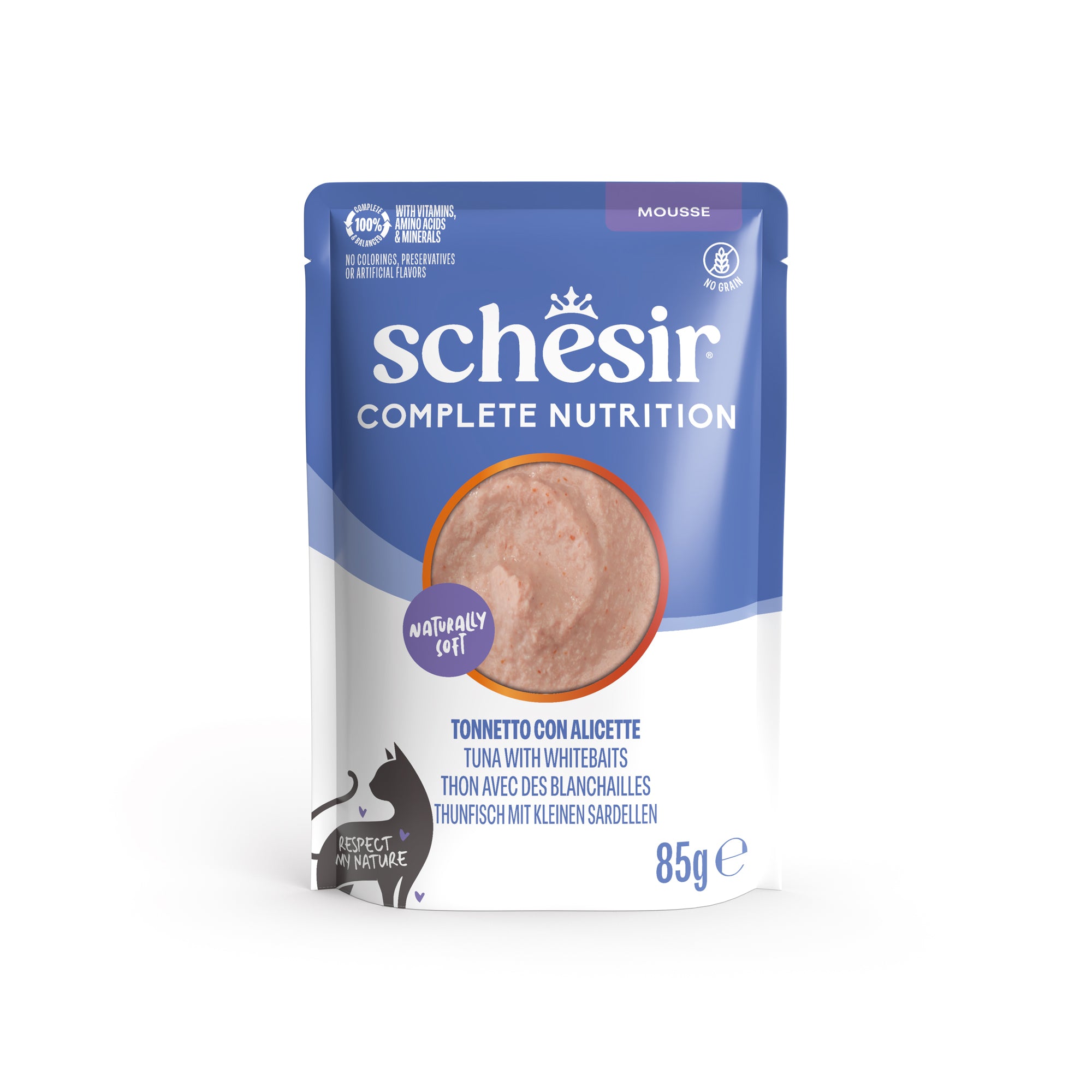 Thunfisch mit kleinen Sardellen in Mousse 85 g