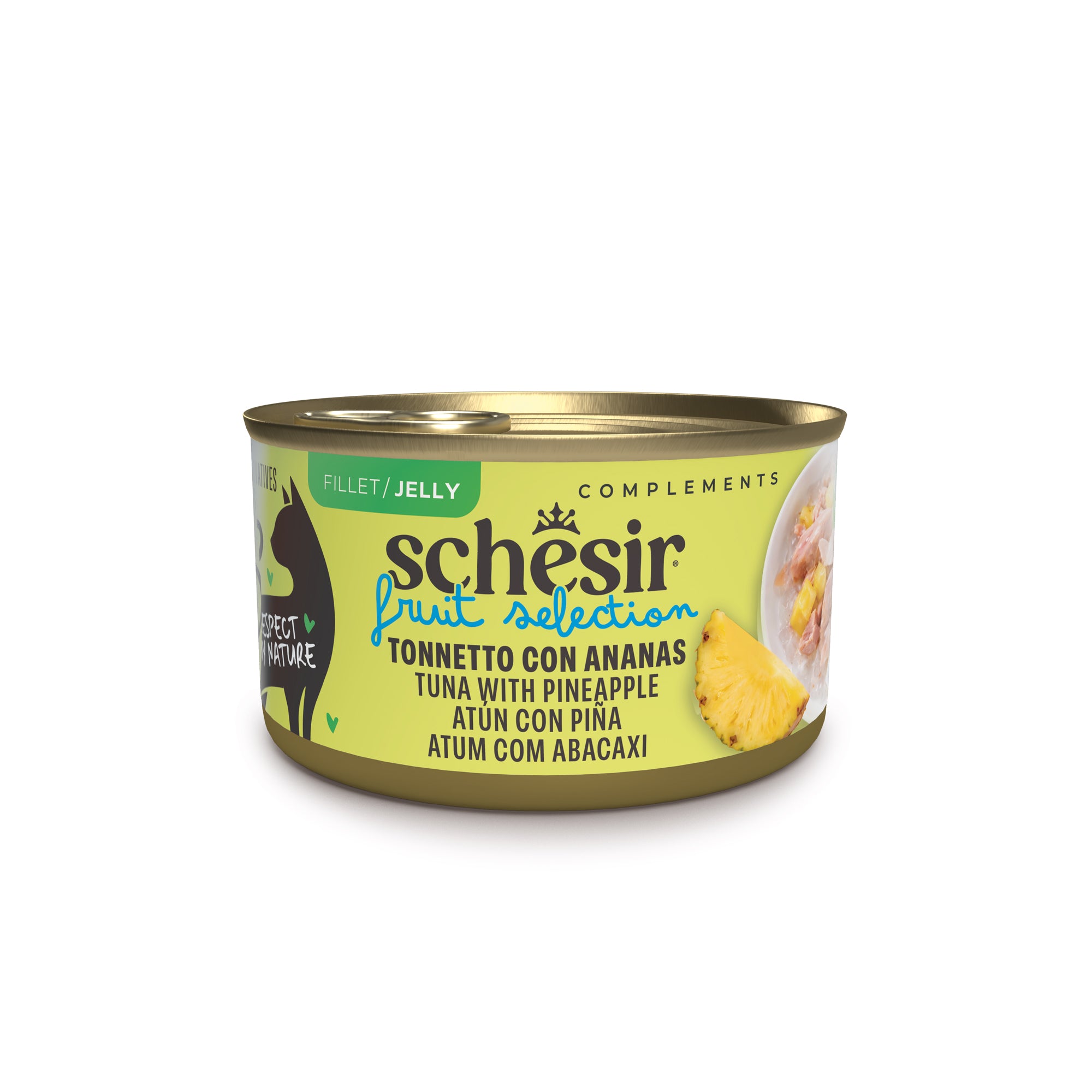 Tonnetto con ananas in gelatina 75g in lattina