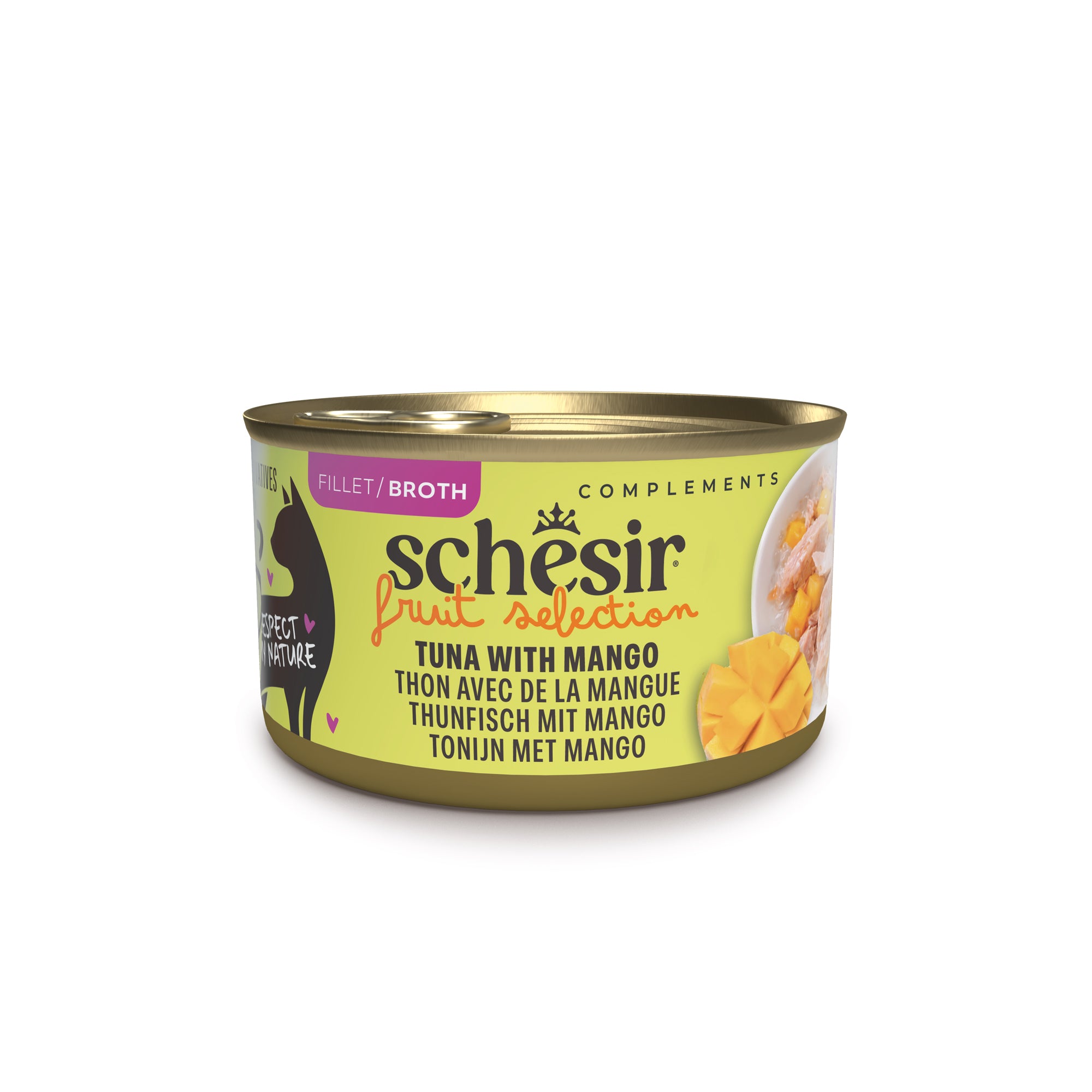 Thunfisch mit Mango in Brühe 75g in der Dose