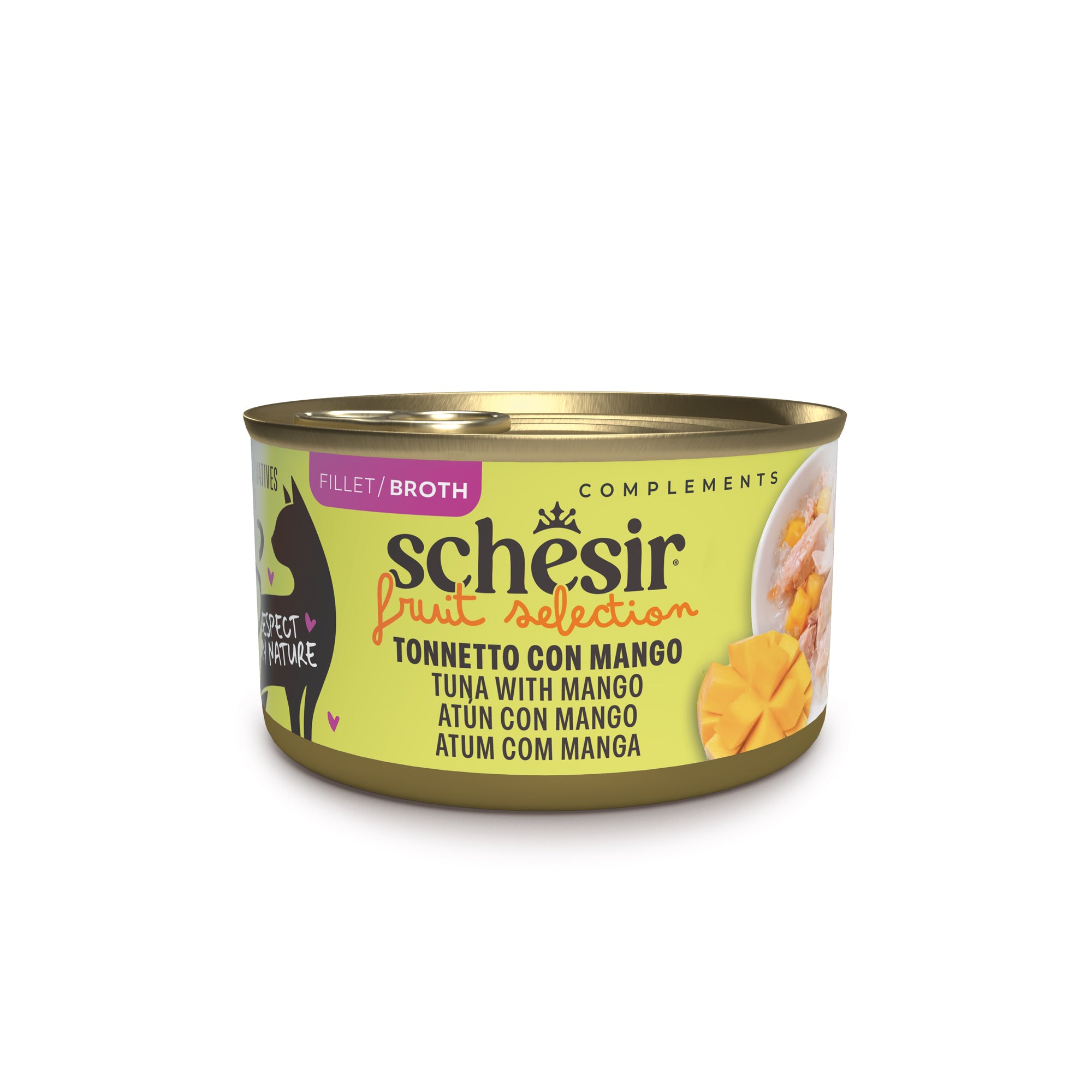 Tonnetto con mango in brodo 75g in lattina