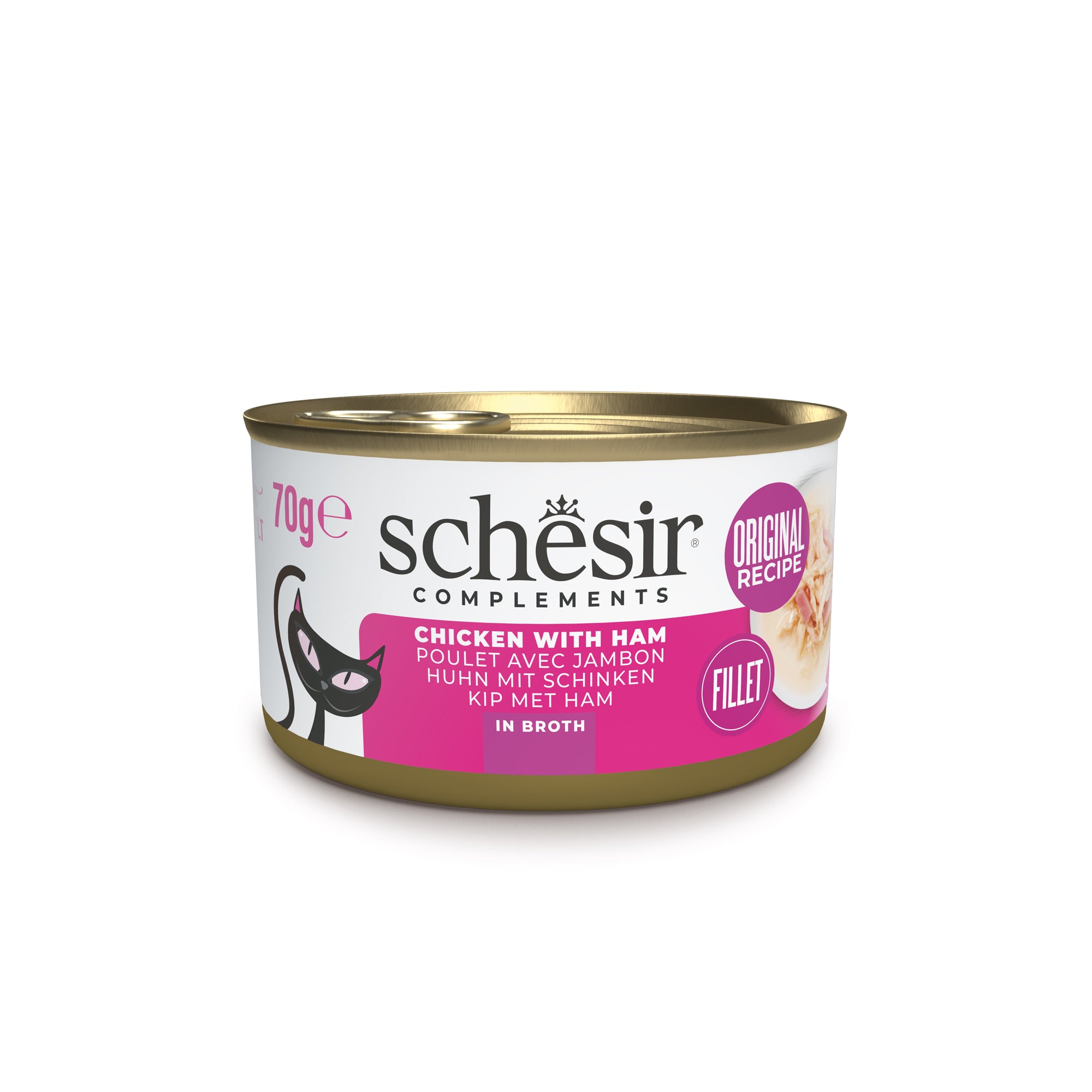 Poulet avec jambon au bouillon