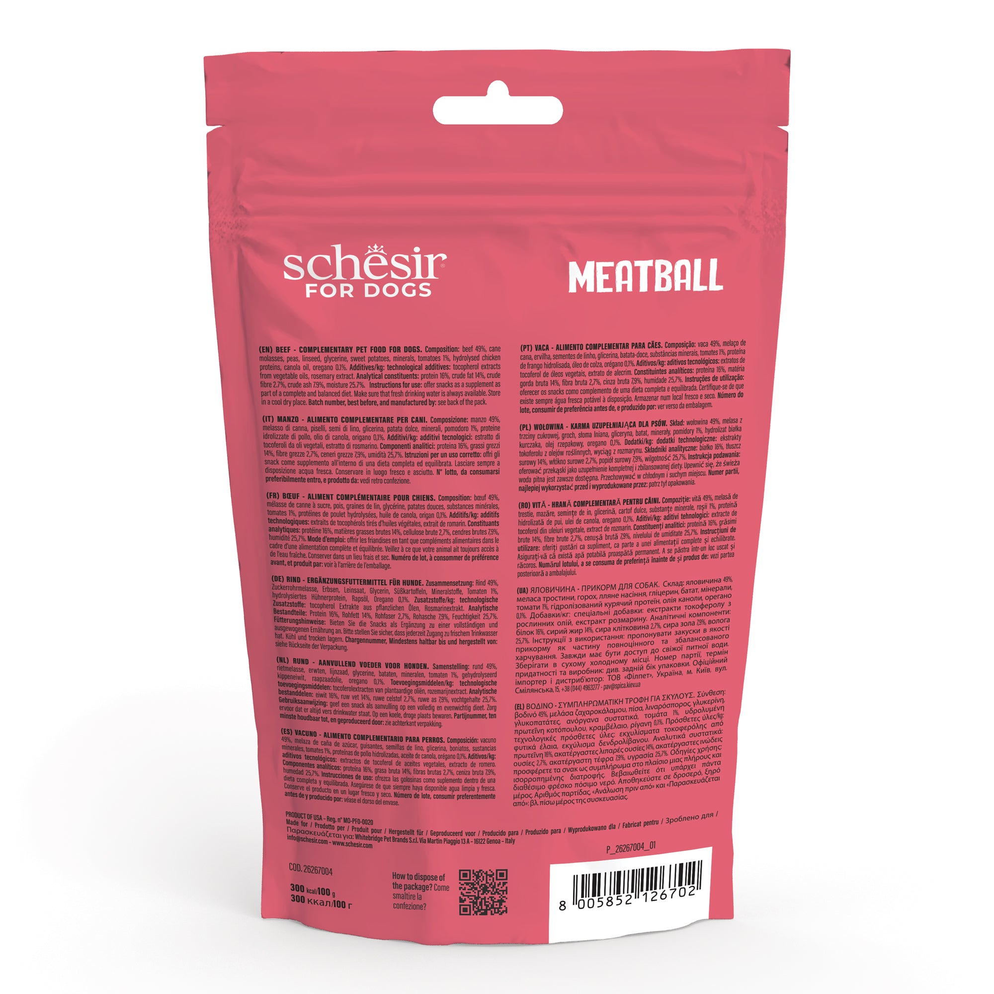 Snacks au bœuf en mini boules - pause 225g en sachet