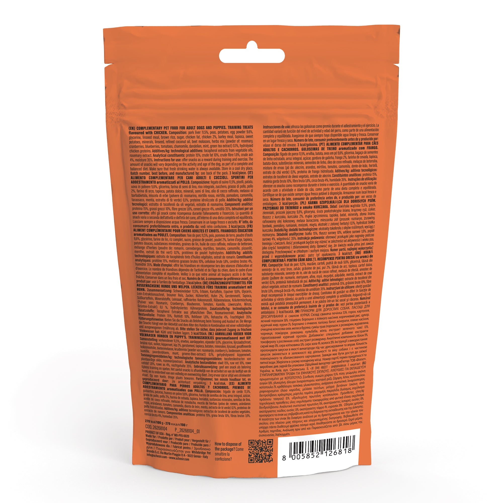 Snacks au goût de poulet - pour l'entraînement 283g en sachet