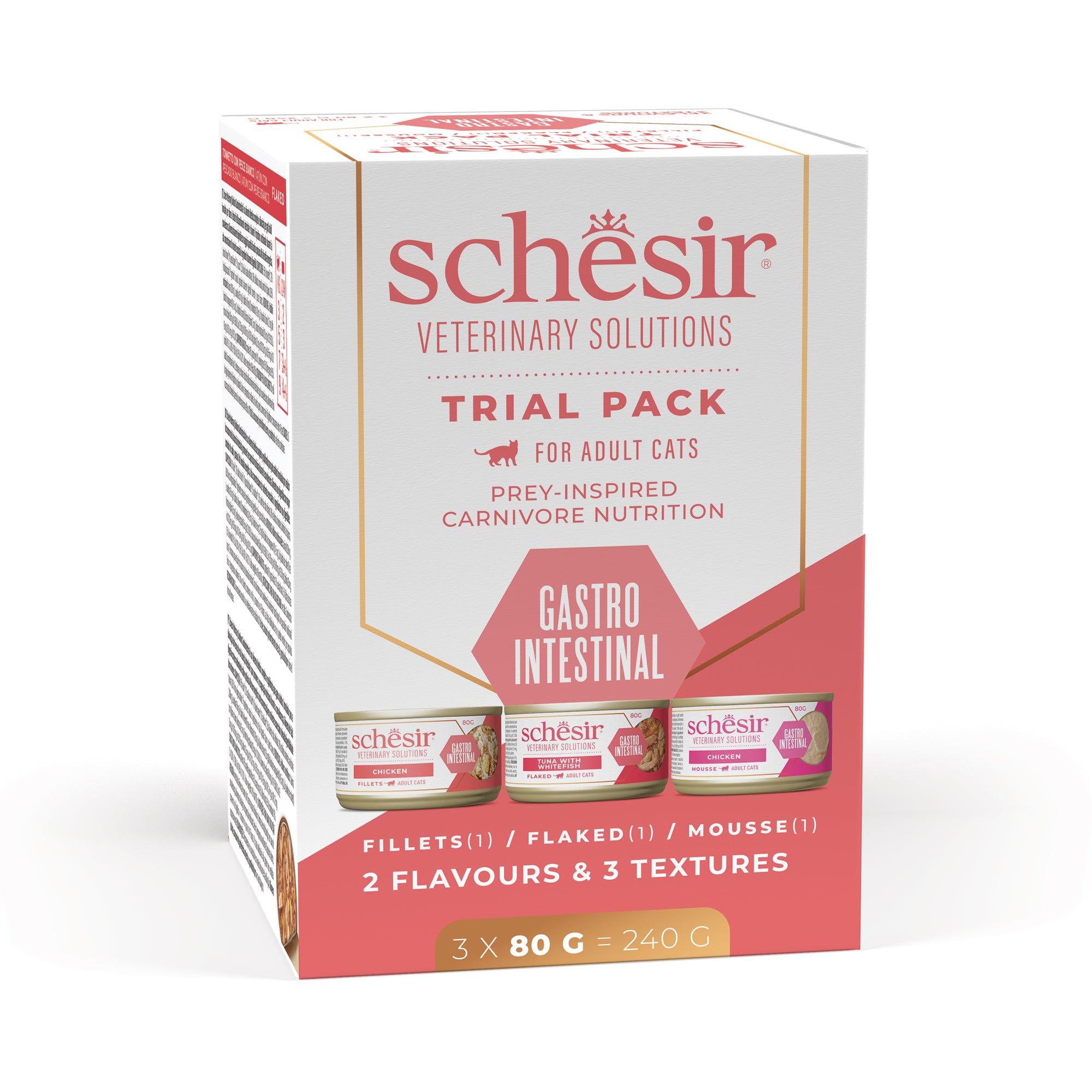 Schesir Veterinary Solution Gastrointestinal Trial Pack 3x80g