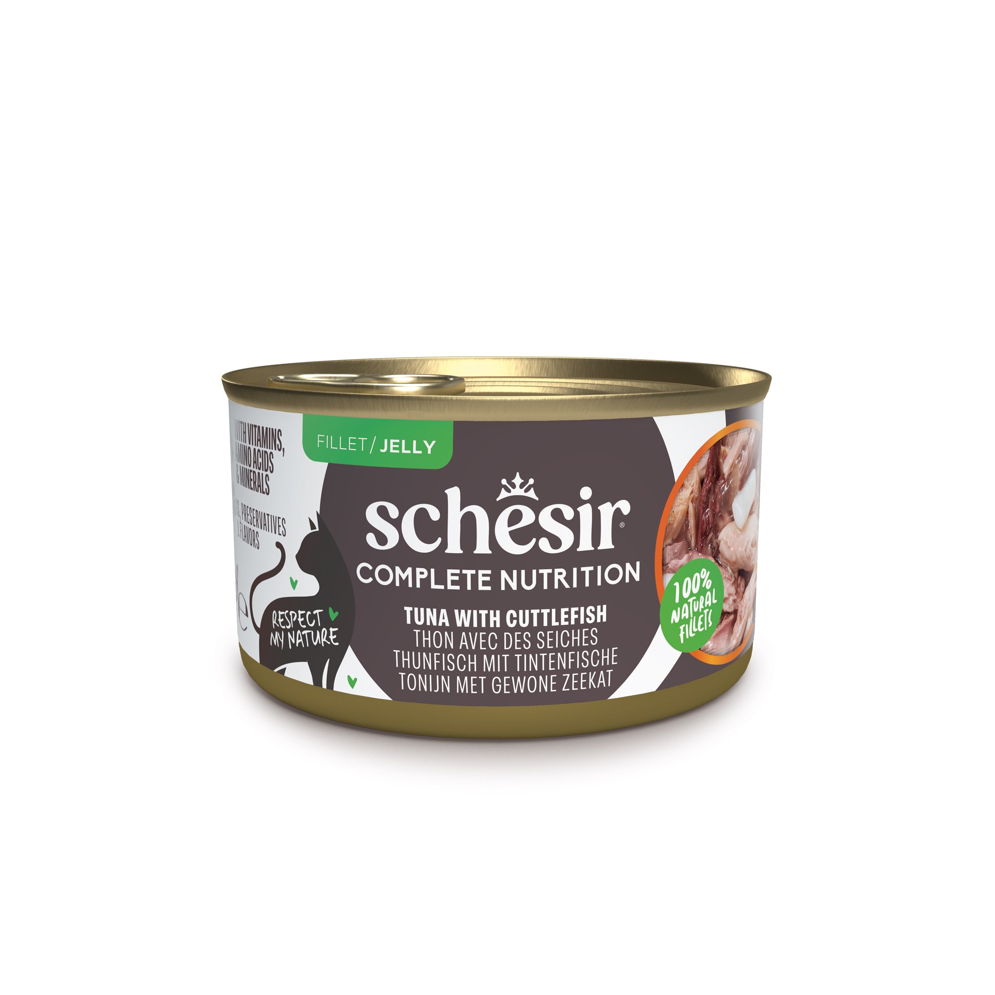 Thunfisch mit Tintenfisch in Gelee 