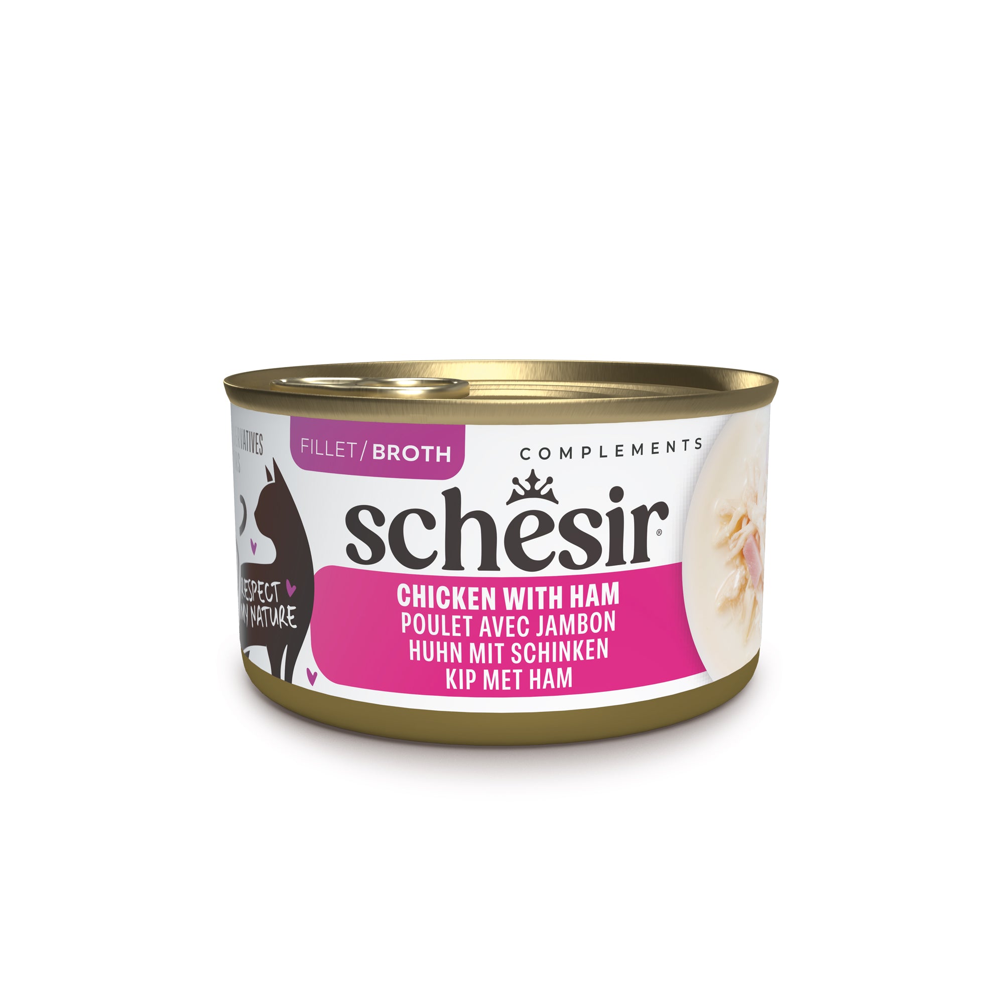 Poulet avec jambon au bouillon