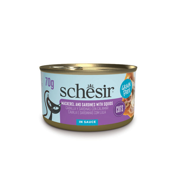 Mackerel and sardine fillets with calamari in sauce 70g