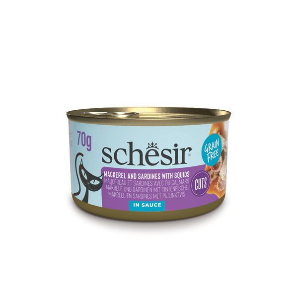 Filets de maquereau et sardines aux calamars en sauce 70g
