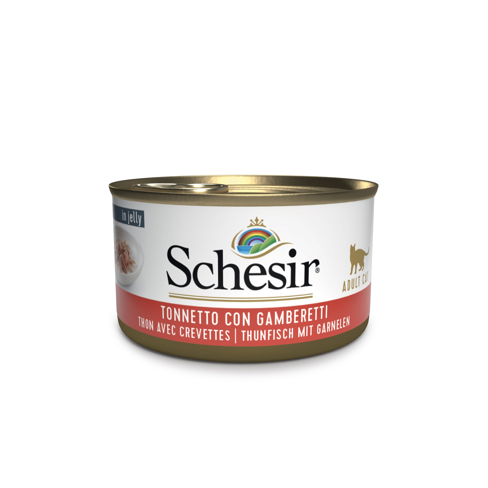 Thunfisch mit Garnelen in gelee 85g in der dose