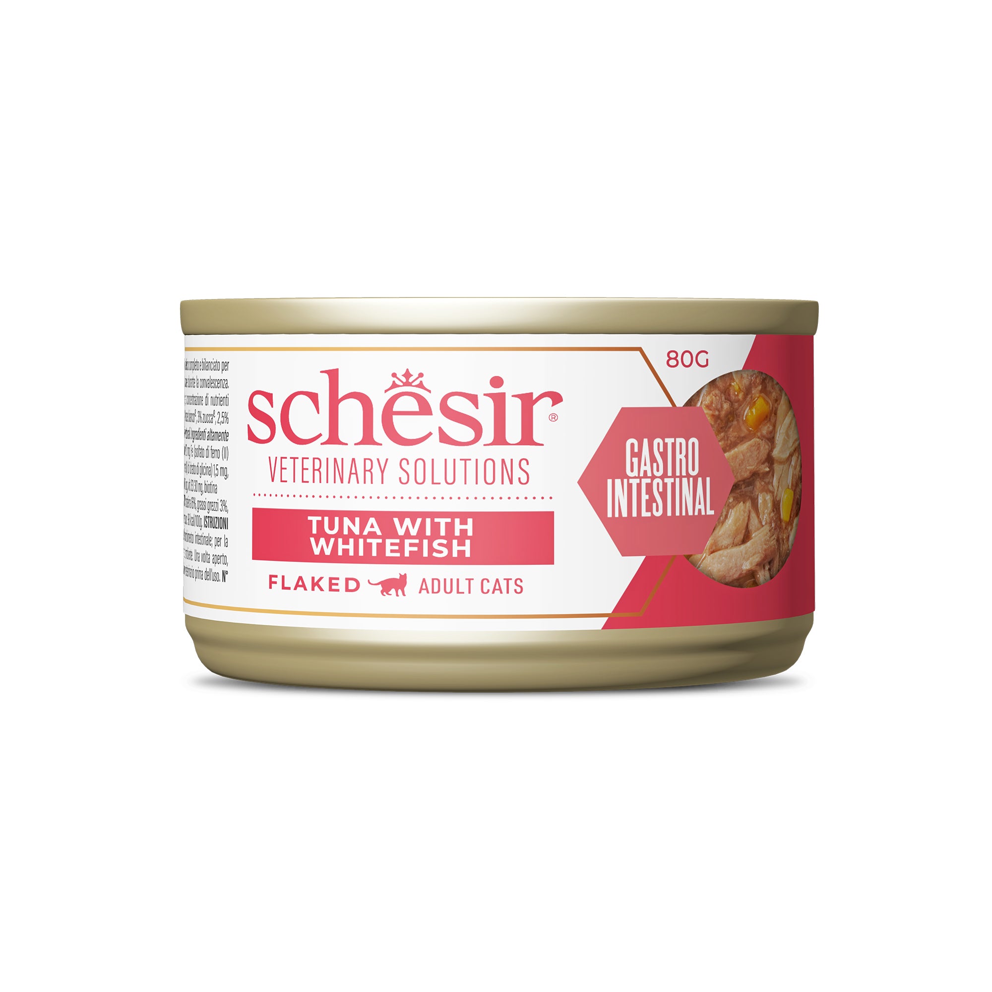 Schesir Veterinary Solution Gastro Intestinal Flaked Tuna with Whitefish 8x80g