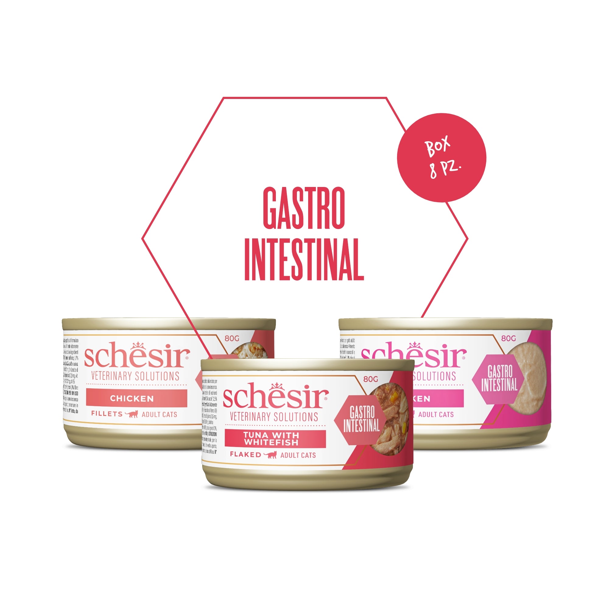 Schesir Veterinary Solution Gastrointestinal Trial Pack 3x80g