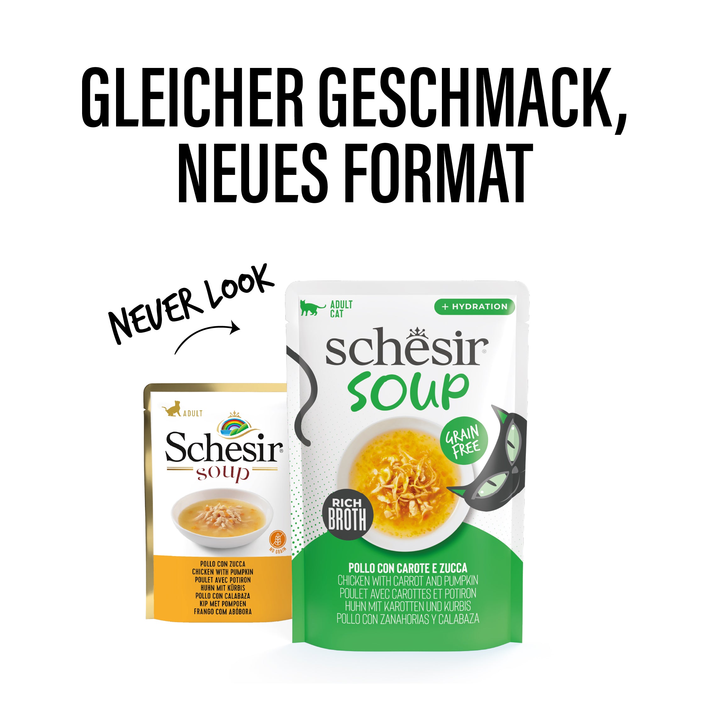 Huhn mit Kürbis in Suppe 