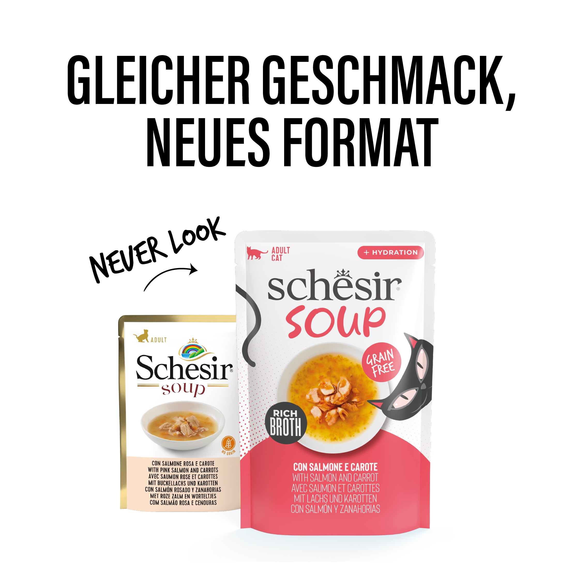 Rosa Lachs in Suppe 