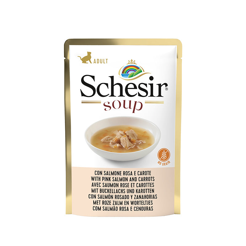 Soupe pour chat sans céréale avec des ingrédients naturels Schesir