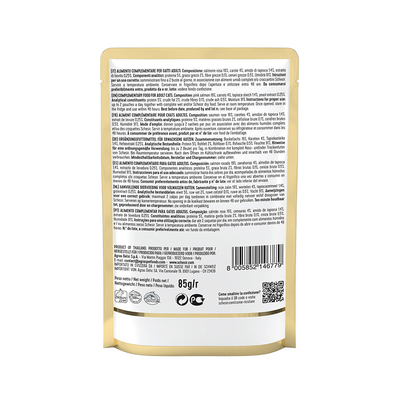 Soupe avec du saumon rose et aux carottes 85g