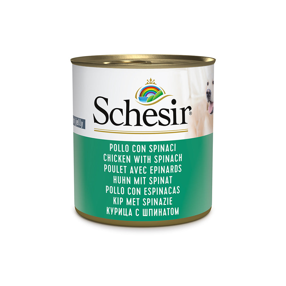 Huhn mit Spinat in gelee 285g in der dose