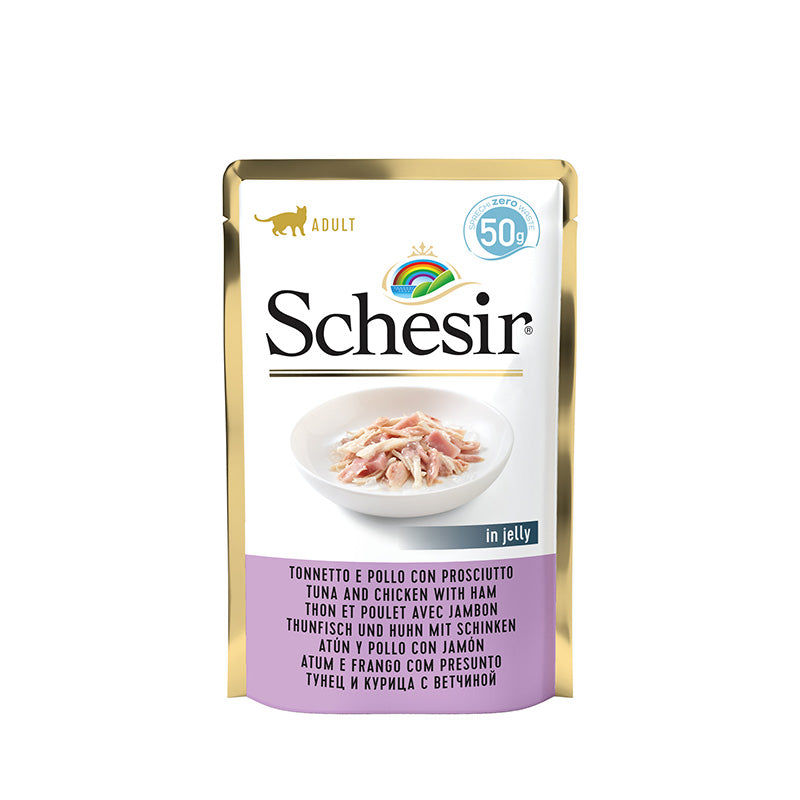 Thunfisch und Huhn mit Schinken in gelee 50g in der dose