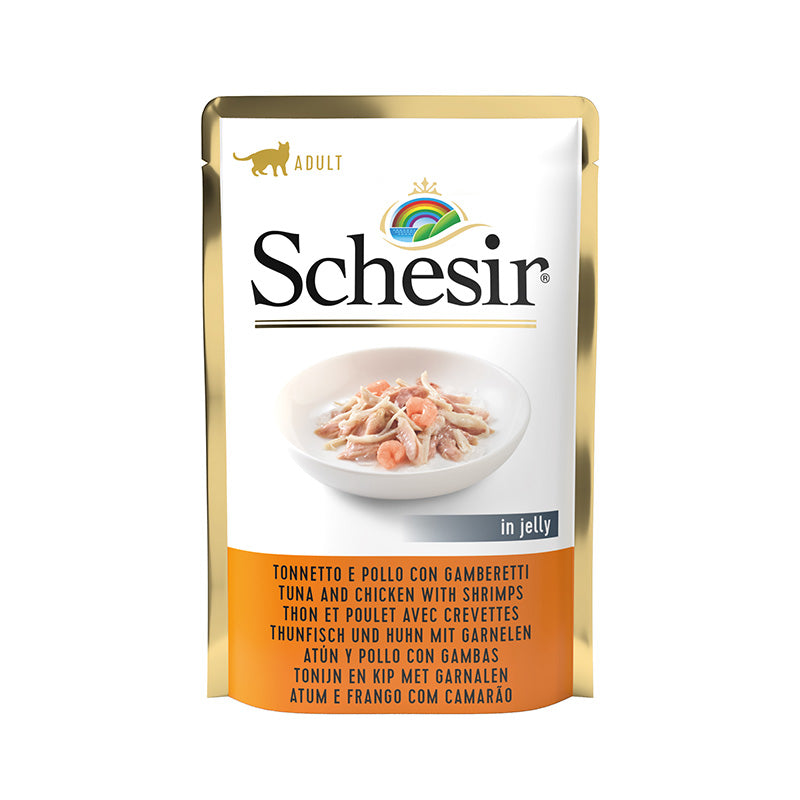 Tuna And Chicken Fillets With Shrimps in jelly 85g in pouch