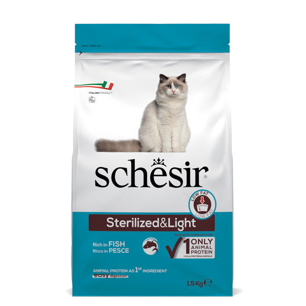 Esterilizado y ligero rico en pescado 1,5Kg