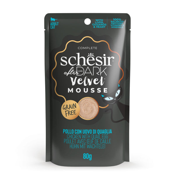 Poulet avec de l'œuf de caille en mousse 80g en sachet