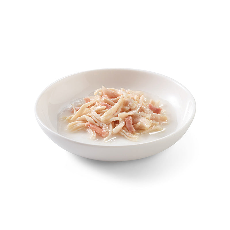 Pollo con prosciutto in brodo 70g in lattina