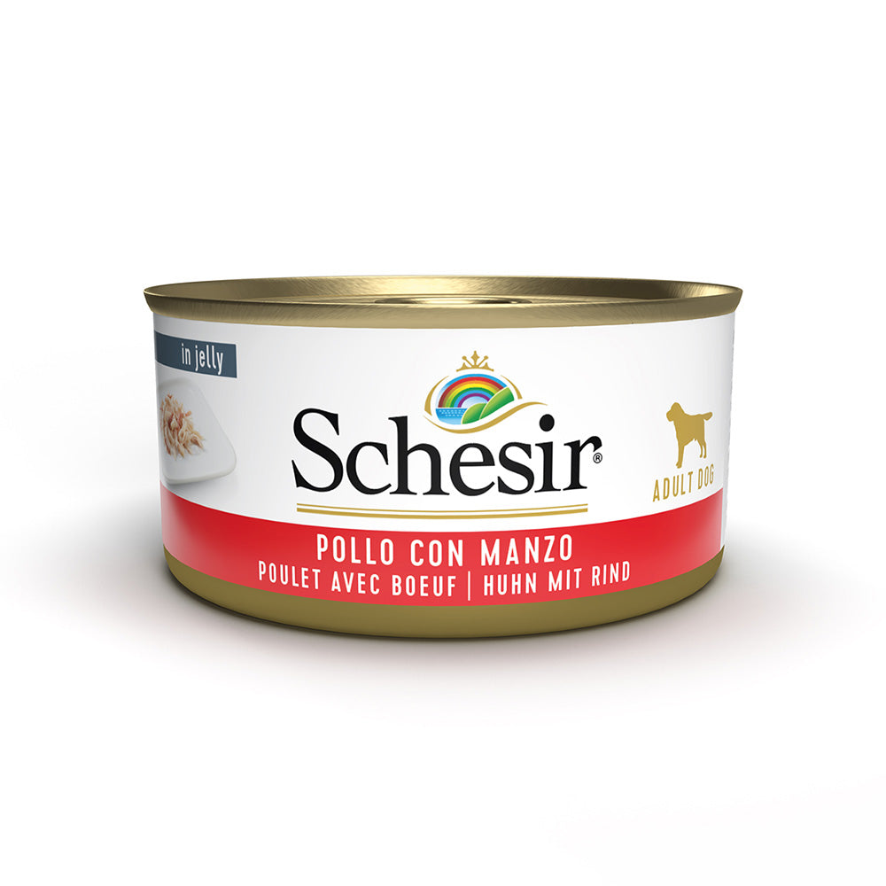 Pollo con manzo in gelatina 150g in lattina