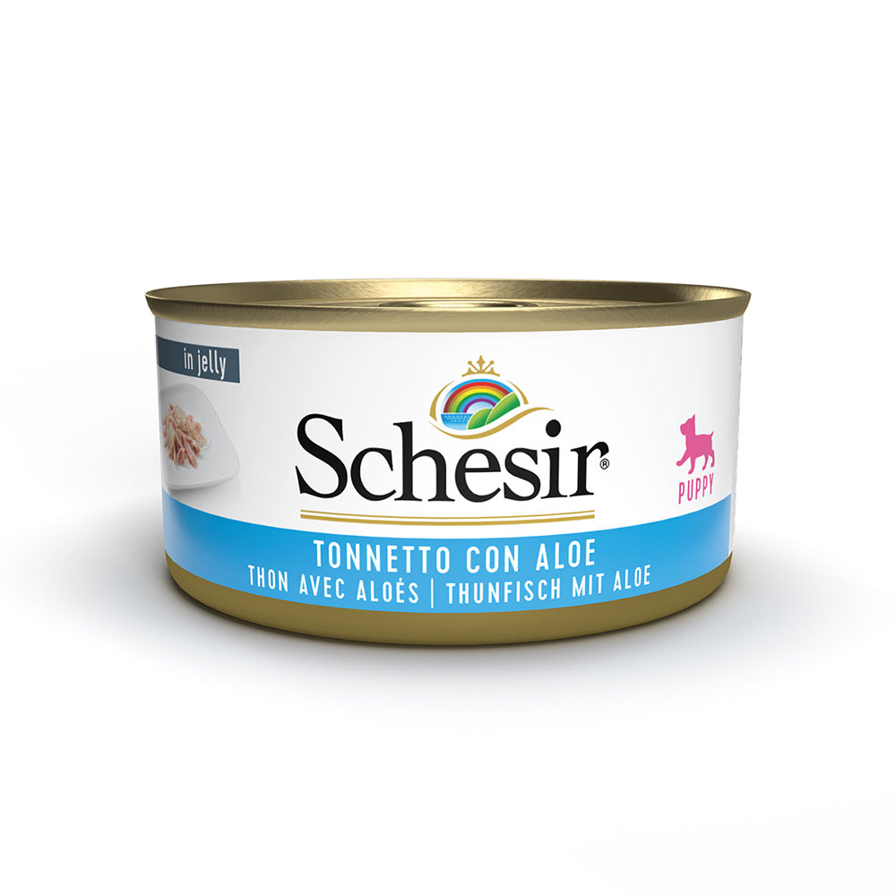 Puppy tonnetto con aloe in gelatina 150g in lattina