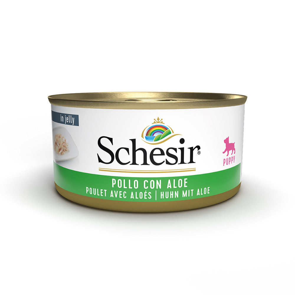 Puppy pollo con aloe in gelatina 150g in lattina